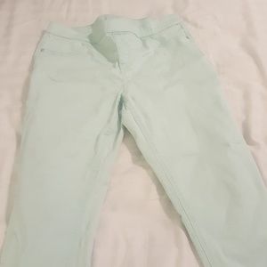 Mint colored Justice jeggings